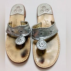 Jack Rogers Silver Sandals